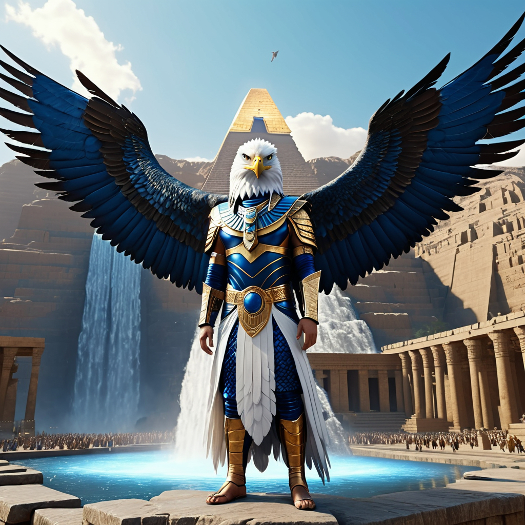 Oiseau humanoïde aigle Egypte 3