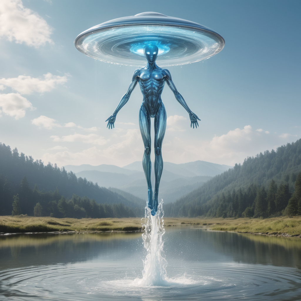 UFO and alien water